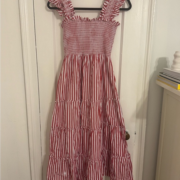 Hill House Home Ellie Nap Dress- Red and White Stripe - Picture 4 of 6